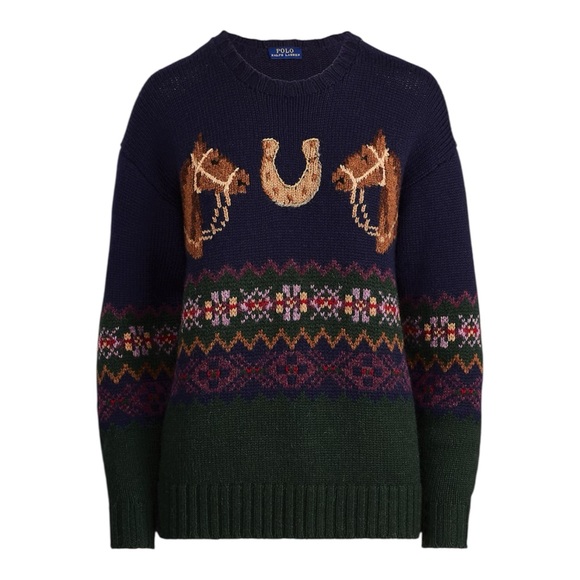 Polo Ralph Lauren Fair Isle Horseshoe Sweater Size S NWOT - Picture 2 of 14